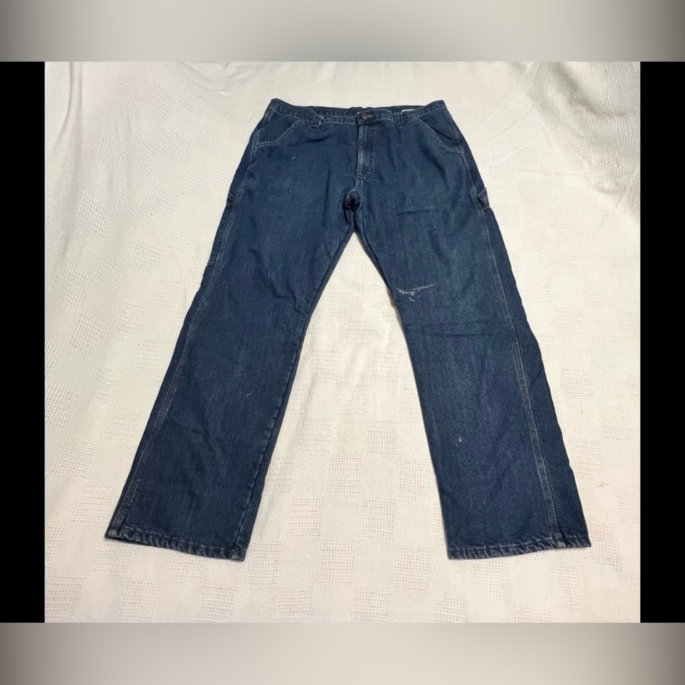 Wrangler carpenter Men's Deep Blue Relaxed Jeans